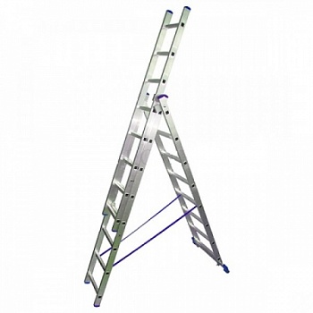 Лестница стремянка трехсекционная 3x9 ступеней Высота в интернет-магазине globalsnab.com, фото